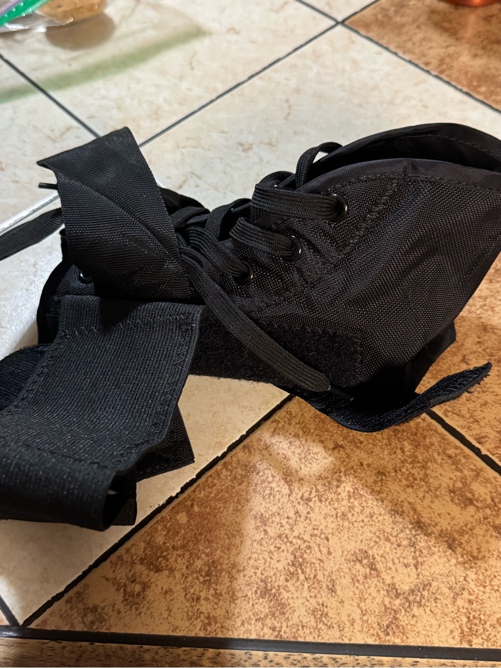 Women's Black Ankle Support Wrap with Lace-Up and Hook-and-Loop Closure